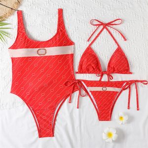 Designer Frauen ein Stück High -End -Push -up -Bikini -Buchstaben sexy Split Badebode Beach Anzug