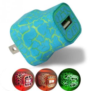 Crack LED Portable Szybkie ładowarki ładowarka USB dla Samsung S8 dla telefonu iPhone Telefon Universal Travel Wall Us zz zz