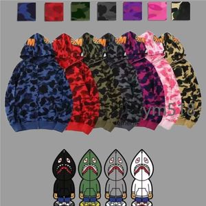 Designer Mens Mulheres Hoodie Sweater Padrão Popular Sportwear Camuflagem Zip Up Hoodies Homens Bathing Ape Hoody 100% Algodão Moda Designer Roupas M-3XL