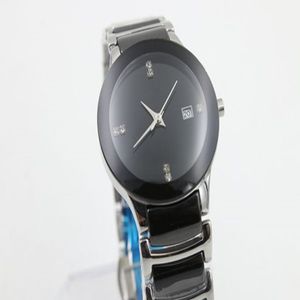 Ull High Quaity Limited Ladies Watch Black Ceramic Round Tichy高品質のデートセラミックブラックレディースファッションウォッチRD1250Z