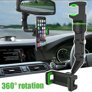 Rotatable Rearview Mirror Phone Holder Clip Car Home Office Multifunctional Hanging Stand Universal Mobile Phone Bracket