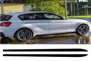 2pcs 2018 New Style M Performance Side Skirt Stripe Decals Vinyl Stickers for BMW 1 Series F20 118i 120i 125i 128i 135i1406166