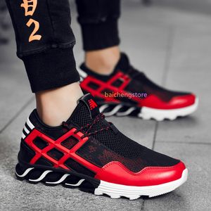 Fly tecelagem almofada de ar tênis de corrida para homens esporte ao ar livre trainer rendas até sapatos esportivos moda sapatos de caminhada tamanho grande 46 l52