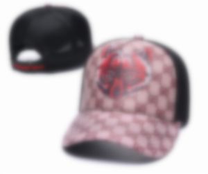 Designer baseball mössa mössor för män kvinna monterade hattar casquette luxe jumbo frise orm tiger bee sol hattar justerbar Q9