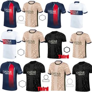 Maillot MBAPPE Fußballtrikots Mann Kit 23/24 Fan 2023 2024 Dritter Heimvierter UGARTE Fußballtrikot HAKIMI FABIAN VITINHA O DEMBELE 888