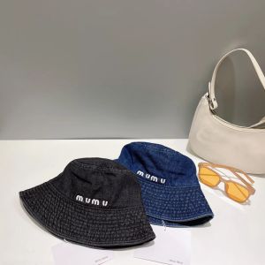 Designer Denim Bucket Hat Summer Washed Bucket Hats Mens Womens Caps Hip Hop Hats Ooutdoor High Quality Sunhat