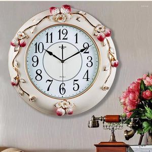 Zegary ścienne vintage cichy zegar szklany igła cyfrowa okrągła biała ogród reloJ parod dekorativo dekoracje domowe przedmioty