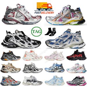 Plate-Forme Runner 7 Scarpe da ginnastica Scarpe da corsa Pista Designer Runner Nero Bianco Piattaforma Marchio Trasmetti senso uomo donna Decostruzione Tracce sneakers Jogging