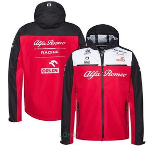 Men's T-Shirts F1 racing suit Alfa Romeo team autumn and winter coat trench coat jacket charge coat charge Elikkonen 8PFL