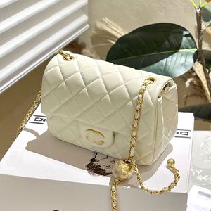 Borsa stilista La nuova borsa a tracolla piccola con catena dorata originale in pelle di alta qualità misura 17 cm