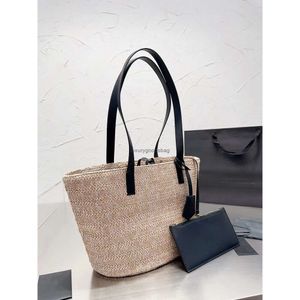 classic Rive Gauche Linen Beach Bags Rive Gauche Womens men high quality handbag Shoulder clutch crossbody totes Designer crochet Bag Luxury Straw weave basket bags