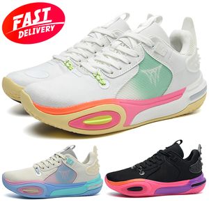 scarpe firmate scarpe da basket q23 uomo donna scarpe sportive all'aria aperta storia scarpe casual sneaker nero bianco rosa verde taglia più grande 36-45