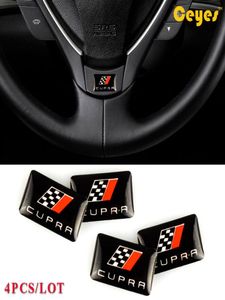 Bildekoration mode etikett logotyp emblem klistermärken för säte leon cupra personlig epoxy bil logotyp klistermärke bil styling tillbehör8195468