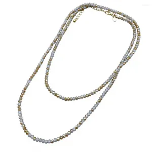 Halsband S133 Mode 90 cm Bunte Kristallperlen Lange Halskette Frauen Schmuck Hohe Qualität Nickelfrei
