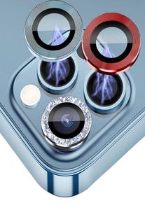 Anello in metallo Copriobiettivo per fotocamera in vetro per iPhone 13 11 12 Pro Max Protezione per fotocamera per iPhone 12 13 Mini 11 Pro Vetro protettivo8550663