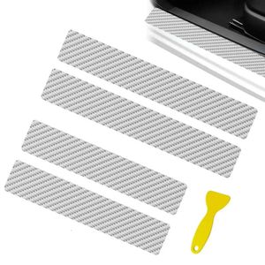 Carbon Fiber Car Threshold Sticker Water Resistant Car Threshhold Scratch Protection Sticker Automotive Accessories For Caravan