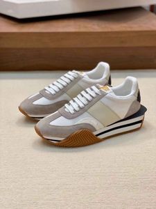 2024 Super Quality ford James Sneaker Shoes Side Stripe Skateboard Walking Suede & Nylon Leather Chunky Rubber Sole Mesh Sports Discount Trainer Hiking Shoe BOX