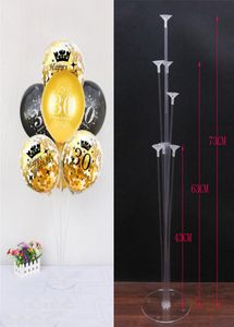 30th 40th 50th Birthday Party Balloonsスタンドホルダーコラムブラックゴールドバルーンバースデーパーティーデコレーションアダルト30 40歳6709304