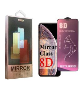 8d Mirror Beauty Hartowane szkło dla iPhone 11 Pro XS Max XR Screen Protector dla iPhone'a 8 7 6 Plus z pakietem detalicznym7773501