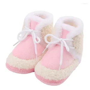 Pierwsze spacerowicze sceinret dziecko zagęszczone pluszowe buty niemowlę nie poślizgły się miękkie podeszwa płaskie buty zimowe ciepłe łóżeczko