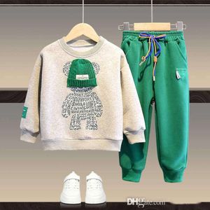 Meninas crianças agasalho bebê meninos roupas de grife dos desenhos animados 3d moletom e cordão sweatpant conjuntos criança sweatsuit escola duas peças conjunto jogging terno outfits 1 13y