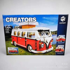 Blocks 71001 Big D T1 Camper Bus 10569 Assembled 20003 Small Particle X19064 Building Block Toy 6688 T240220