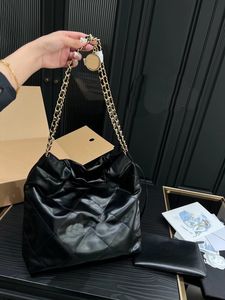 Worki na śmieci do owczej skóry najpopularniejsze 22 worki złota klamra najwyższa wersja torba łańcuchowa torba na ramię Crossbody Bag duża pojemność Bag worka do przechowywania pudełko samolotu 42 cm