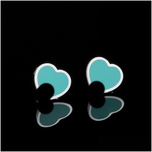 Örhänge Back Heart Earrings Designer för kvinnor 100% 925 Sier Stud Par Jewelry Gift Woman Accessories Wholesale With Box Drop Del Dhmlz