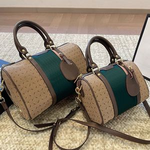 Tuval yastık crossbody çanta deri kol kayış moda harfleri kırmızı yeşil şerit altın donanım kadın çanta çanta omuz çantaları