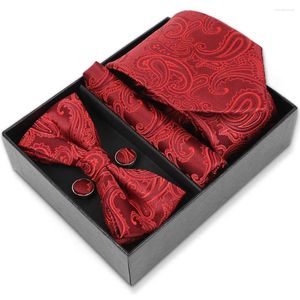 Bow Ties Cross-border Selling 4-piece Business Suit Tie 8CM Men's Set Gift Box Factory Wholesale