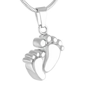 Moment Baby Feet Urn Hold Ashes Memorial Jewelry Pendant Necklace Family/Human Ashes Urn Necklace Hot Sale Cremation Urn Necklace