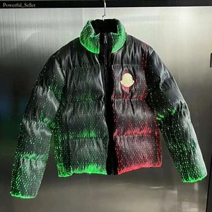 Angle Official Website Monc Best Selling Monsters Palm Fiber Optic Down Jacket Maya Angels Men Women LED Lighting Fluorescent Down Jackets Filled Coat 2153