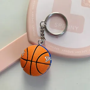 Keychains PVC Match Ball Basketball Souvenirs Keychain Key Ring For Men Boy Friend Bag Fans Sport Collectible Pendants Chian Gifts