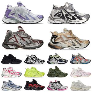 Track Runners 7.0 Donna Uomo balencaigaes Piattaforma di lusso Marca belenciaga Nero Bianco Rosa Schiuma Trasmetti belanciaga Scarpe da tennis nonno ancien papà Sneakers