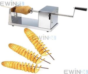 Affettatrice per patate Realizza patate tornado da 3 mm di spessore Operazione semplice Completamente in acciaio inossidabile Durevole utilizzando affettatrici 1 pz38963957979729