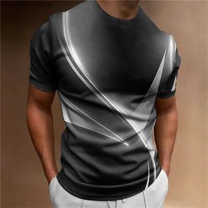 Herr t-shirts t-shirt för män krökta utstrålning utskrift av hög kvalitet män topp lös överdimensionerad skjorta semester casual kläd fitness sweatshirt q240220