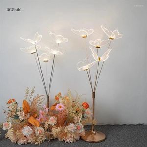 Floor Lamps Wedding Acrylic Luminescent Brushed Butterfly Road Guide Stage Decoration Banquet Living Room Scene Props