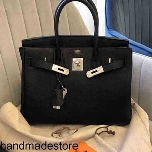 Leather Bk Bag Tote Designer Handbags Bags Black 25 30 35 Platinum Cow Neck Gold Buckle Silver Buckle Original Logo