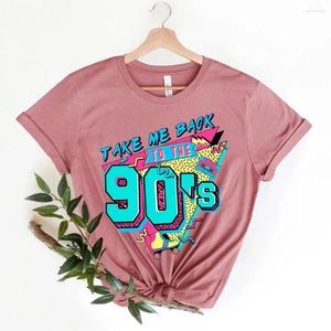 Damen T-Shirts Take Me Back To The 90's Shirt Retro Old Funny Day 1990 Y2k Ästhetische Kleidung But Gold Days T-Shirts Frauen Kawaii Tops