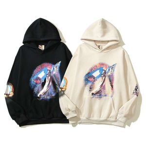 Tasarım Günlük Moda Giyim Kanyes Klasik Amerikan High Street Kalp Çalma Melekleri Yağlı Boya Hoodies Erkekler ve Kadınlar İçin Gevşek