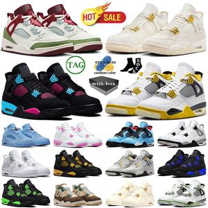 Z Top Top Jumpman 4 buty do koszykówki 4S IV Thunder First Class Metallic Gold Sail Pink Fire Red Military Black Panther Mens Treakers