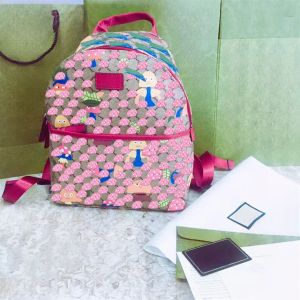 Designer crianças amor corações carta impressa mochilas ins crianças pu couro duplo ombro sacos clássicos adolescentes escola casual mochila s1081