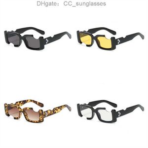 Sonnenbrille Mode Rechteck Off Fotch Loch Design Frauen Männer Trending Produkte Grün Rosa Blau Retro Klein C1FQ