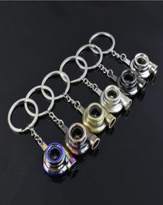 Turbin Key Chain Ring High Quality Real Whistle Sound Auto Part Model Keyring Turbocharger KeyFob Metal Car Turbo Keychain9318253