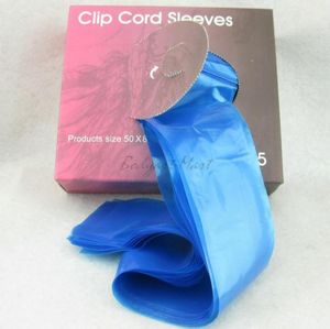 Scatola WholeOne da 125 pezzi di fornitura di copertura per cavo clip per tatuaggio in plastica blu CCCA8196987