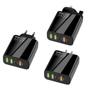 Adattatori per caricabatterie portatili da viaggio US UK EU da 65 W PD 3.1 per adattatore di ricarica rapida per caricabatterie Iphone