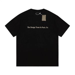مصمم تي شيرت للرجال ، رسالة فاخرة ، طباعة أزياء صيف قميص خمر أسود وأسود الأكمام القصيرة