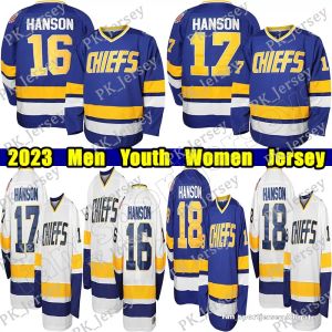 Charlestown Chiefs hockey jersey 16 Jack Hanson Steve Hanson Jeff Hanson Lebrun Dunlop Braden Howe Killer Walton Lemieux Upton Ahern Charlebois ccm jerseys