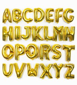 Bolenning Gold Color Alphabet Liters Number Foil Balony DIY Balloony Przyjęcie urodzinowe Dekoracja ślubna balony impreza 9629609