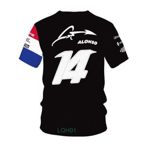 Męskie koszulki Nowa sukienka F1 drużyna drukowana 3D Szybka suszenie wysokiej jakości koszulka VRFS Y5JK